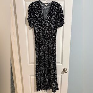 a new day Black and White Patterned Heart Maxi Dress